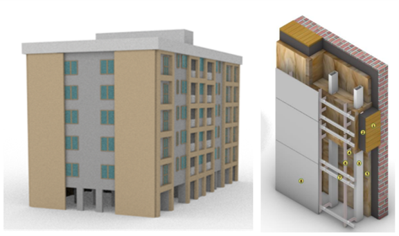 Acerra demonstrator: concept of plug-and-play exoskeleton application on existing building
