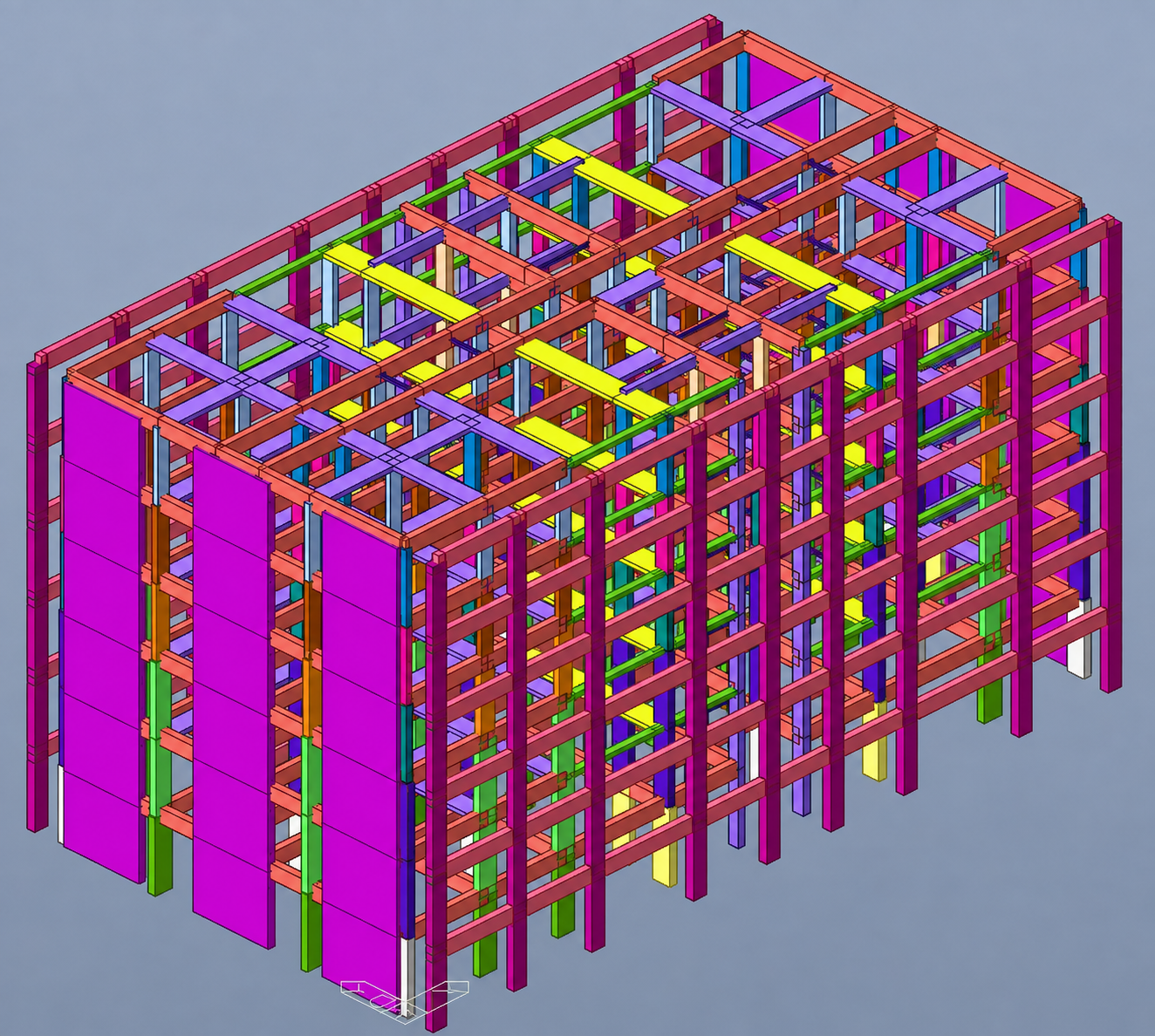 Non-linear structural model of the Acerra demonstrator